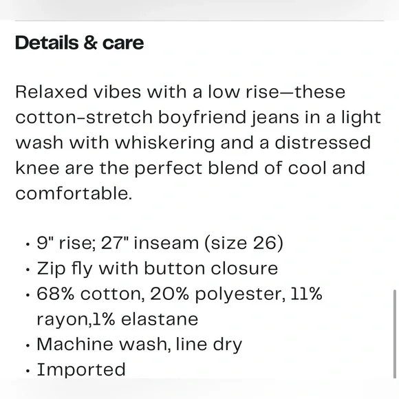 Rag & Bone Low Rise, Slim, Boyfriend Jeans. Size 28 - Picture 4 of 16